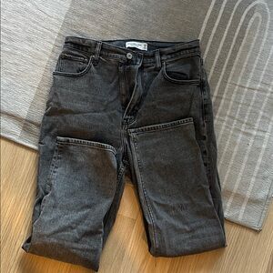 Abercrombie & Fitch Men's Dark Gray Relaxed Jeans